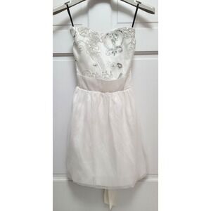 Stella M'Lia Tween Teen Formalwear - Strapless Dress Chantilly White - One Size
